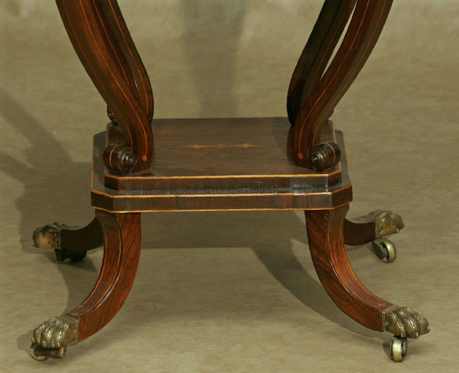 19th Century Inlaid English Regency Rosewood Writing Table, Ca. 1825